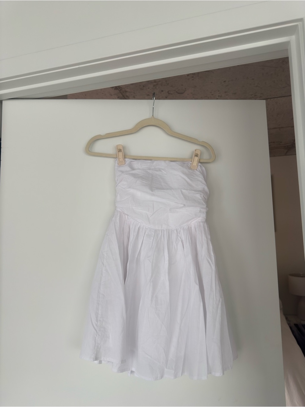 White Strapless Girls' Dress - Classic Party Dress